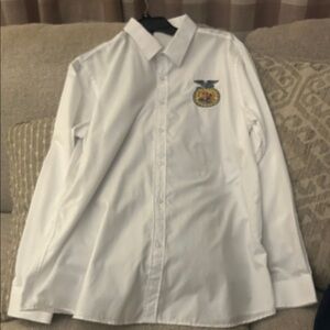 FFA White Men's Shirt with Embroidered Logo